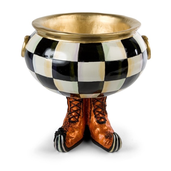 MacKenzie-Childs Courtly Check Cauldron for Halloween (NIB) - Picture 1 of 11